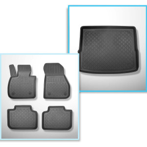 Conjunto de alfombrilla para maletero y alfombrillas para el interior del coche TPE para: BMW X1 F48 SAV (10.2015-09.2022) - asiento trasero corrediz