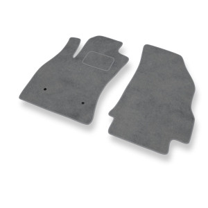 Alfombrillas de Velour adecuadas para Fiat Doblo II Furgoneta (2009-2016) - alfombras para coche - Premium color gris
