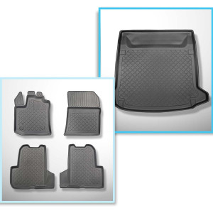 Conjunto de alfombrilla para maletero y alfombrillas para el interior del coche TPE para: Dacia Lodgy Furgonetaeta (07.2012-10.2022) - 5 plazas; 3a f