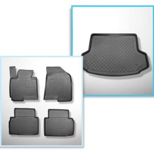 Conjunto de alfombrilla para maletero y alfombrillas para el interior del coche TPE para: Hyundai ix35 SUV (2010-06.2015)