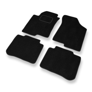 Alfombrillas de Velour adecuadas para Kia Cerato I Berlina (2003-2008) - alfombras para coche - Premium color negro