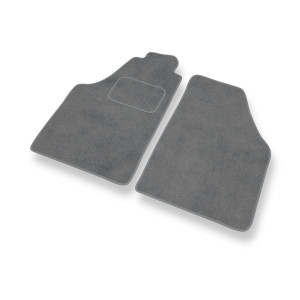 Alfombrillas de Velour adecuadas para Fiat Idea Monovolumen (2003-2012) - alfombras para coche - Premium color gris