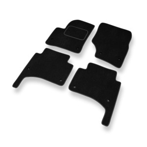 Alfombrillas de Velour adecuadas para Volkswagen Touareg I SUV (2002-2010) - alfombras para coche - Premium color negro
