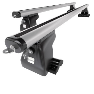 Portaequipajes de techo adecuadas para Chrysler Town & Country Monovolumen (1990-2010) - baca plata para coche - barras para techo de coche - perfil