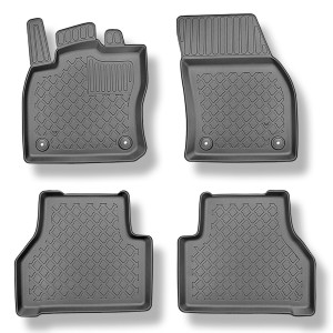 Alfombrillas de TPE adecuadas para Volkswagen Caddy V Maxi Furgoneta (11.2020-....) - 5 o 7 plazas; sin la tercera fila - alfombras para coche