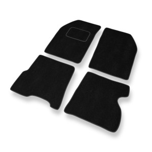 Alfombrillas de Velour adecuadas para Renault Kangoo I Furgoneta (1997-2007) - alfombras para coche - Premium color negro
