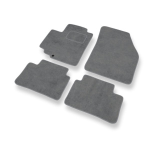 Alfombrillas de Velour adecuadas para Nissan Pixo Hatchback (2008-2013) - alfombras para coche - Premium color gris