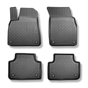 Alfombrillas de TPE adecuadas para Audi Q7 4M SUV (06.2015-....) - 5 o 7 plazas; sin la tercera fila - alfombras para coche
