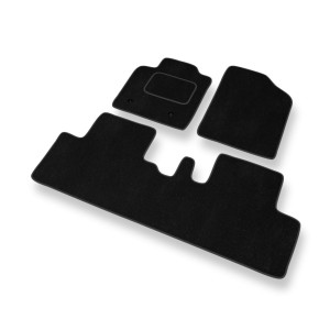 Alfombrillas de Velour adecuadas para Toyota Avensis Verso II Monovolumen (2003-2008) - alfombras para coche - Premium color negro