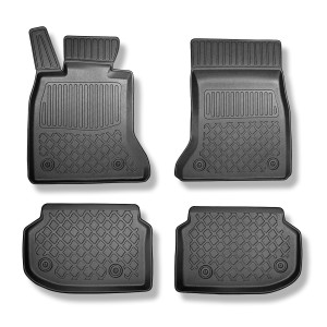 Alfombrillas de TPE adecuadas para BMW 5 F10 Berlina (03.2010-2013) - sin X-drive; espacio de guías de los asientos delanteros (parte trasera) 415 mm