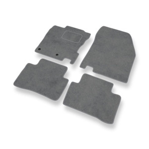 Alfombrillas de Velour adecuadas para Nissan Qashqai II Crossover (2013-2021) - alfombras para coche - Premium color gris