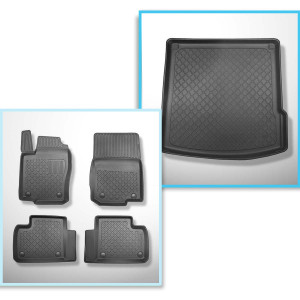 Conjunto de alfombrilla para maletero y alfombrillas para el interior del coche TPE para: Mercedes-Benz GLE W166 Coupé (08.2015-10.2019)