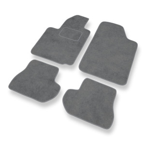 Alfombrillas de Velour adecuadas para Citroen C2 Hatchback (2003-2010) - alfombras para coche - Premium color gris