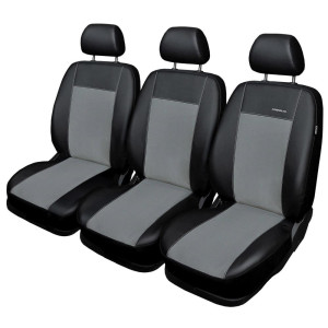 Fundas de asientos hechas a medida para Citroen Berlingo III Furgoneta (2018-....) solo asientos delanteros - 3x1 - szary