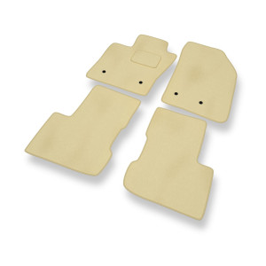 Alfombrillas de Velour adecuadas para Fiat 500X Crossover (2015-2024) - alfombras para coche - Premium color beige