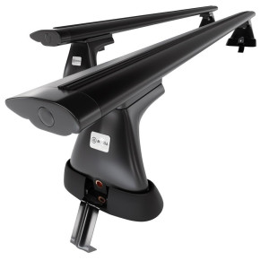 Portaequipajes de techo adecuadas para Nissan Note mk I Monovolumen (2005-2013) - baca negra para coche - barras para techo de coche - sin puntos de