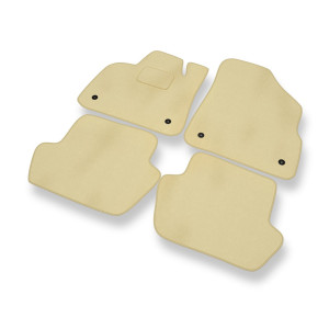 Alfombrillas de Velour adecuadas para Citroen DS5 Hatchback (2011-2015) - alfombras para coche - Premium color beige
