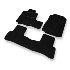 Alfombrillas de Velour adecuadas para Honda CR-V III SUV (2007-2012) - alfombras para coche - Premium color negro