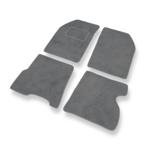 Alfombrillas de Velour adecuadas para Renault Kangoo I Furgoneta (1997-2007) - alfombras para coche - Premium color gris