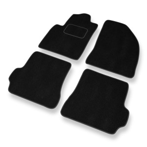 Alfombrillas de Velour adecuadas para Ford Fiesta V Hatchback, Furgoneta (2002-2008) - alfombras para coche - Premium color negro