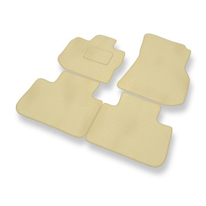 Alfombrillas de Velour adecuadas para BMW X3 SAV (2018-2024) - alfombras para coche - Premium color beige