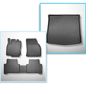 Conjunto de alfombrilla para maletero y alfombrillas para el interior del coche TPE para: Volkswagen Touran II Monovolumen (09.2015-....) - 5/7 plaza