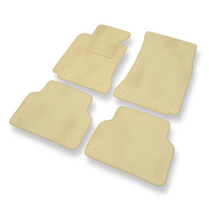 Alfombrillas de Velour adecuadas para BMW 5 M5 III E39 Berlina, Touring (1998-2003) - alfombras para coche - Premium color beige