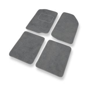 Alfombrillas de Velour adecuadas para Seat Toledo I Liftback (1991-1999) - alfombras para coche - Premium color gris