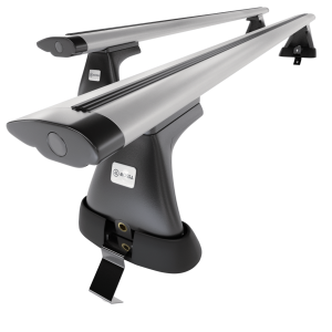 Portaequipajes de techo (aluminio) adecuadas paraFord Focus IV Hatchback (2019-....) - sin puntos de montaje - baca plata para coche - barras para te