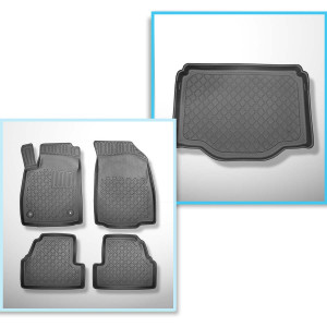 Conjunto de alfombrilla para maletero y alfombrillas para el interior del coche TPE para: Chevrolet Trax Crossover (05.2013-06.2019) - también versió