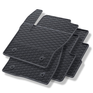 Alfombrillas de goma adecuadas para Ford Kuga II SUV (2012-2019) - alfombras para coche - negro - 4 unidades