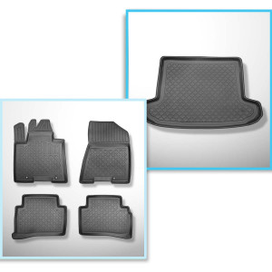 Conjunto de alfombrilla para maletero y alfombrillas para el interior del coche TPE para: Hyundai Tucson II SUV (07.2015-09.2020)