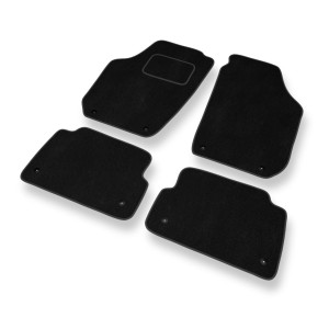 Alfombrillas de Velour adecuadas para Skoda Fabia II Hatchback, Familiar (2007-2014) - alfombras para coche - Premium color negro