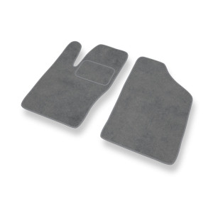 Alfombrillas de Velour adecuadas para Fiat Seicento Hatchback, Furgoneta (1998-2010) - alfombras para coche - Premium color gris