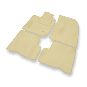 Alfombrillas de Velour adecuadas para Dacia Duster II SUV (2018-2024) - alfombras para coche - Premium color beige