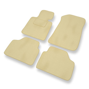 Alfombrillas de Velour adecuadas para BMW X1 I E84 SAV (2009-2015) - alfombras para coche - Premium color beige