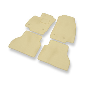 Alfombrillas de Velour adecuadas para Ford B-MAX Monovolumen (2012-2017) - alfombras para coche - Premium color beige