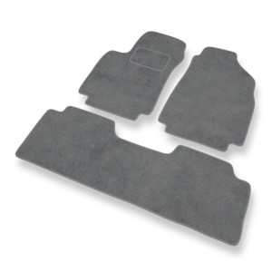 Alfombrillas de Velour adecuadas para Hyundai Matrix Monovolumen (2001-2010) - alfombras para coche - Premium color gris