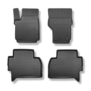 Alfombrillas de TPE adecuadas para Volkswagen Amarok I Pick-Up (08.2010-05.2020) - cabina doble - alfombras para coche