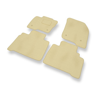 Alfombrillas de Velour adecuadas para Ford S-Max II Monovolumen (2015-2023) - alfombras para coche - Premium color beige