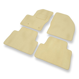 Alfombrillas de Velour adecuadas para Ford C-Max I Monovolumen (2003-2010) - alfombras para coche - Premium color beige