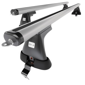Portaequipajes de techo (aluminio) adecuadas paraSkoda Fabia IV Hatchback (2021-....) - sin puntos de montaje - baca plata para coche - barras para t