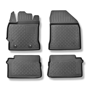 Alfombrillas de TPE adecuadas para Toyota Auris II Hatchback (01.2013-12.2018) - también con tracción híbrida - alfombras para coche