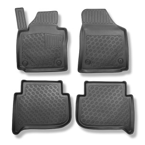 Alfombrillas de TPE adecuadas para Volkswagen Touran I Monovolumen (03.2003-08.2015) - 5 o 7 plazas; sin la tercera fila - alfombras para coche