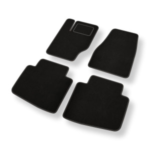 Alfombrillas de Velour adecuadas para Jeep Commander I SUV (2006-2010) - alfombras para coche - Premium color negro