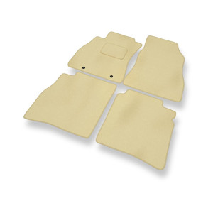 Alfombrillas de Velour adecuadas para Nissan Pulsar Hatchback (2014-2018) - alfombras para coche - Premium color beige
