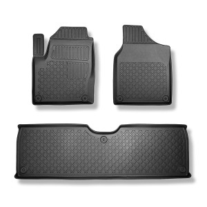 Alfombrillas de TPE adecuadas para Ford Galaxy I Monovolumen (1995-05.2006) - 5 o 7 plazas; sin la tercera fila - alfombras para coche