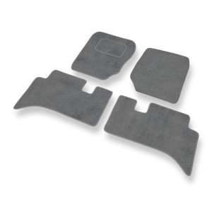 Alfombrillas de Velour adecuadas para Land Rover Range Rover III SUV (2001-2012) - alfombras para coche - Premium color gris