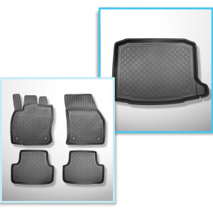 Conjunto de alfombrilla para maletero y alfombrillas para el interior del coche TPE para: Seat Ateca SUV (09.2016-....) - parte inferior del maletero
