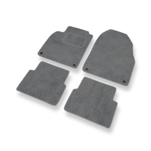 Alfombrillas de Velour adecuadas para Saab 9-3 II Cabrio, SportCombi, SportBerlina (2002-2012) - alfombras para coche - Premium color gris